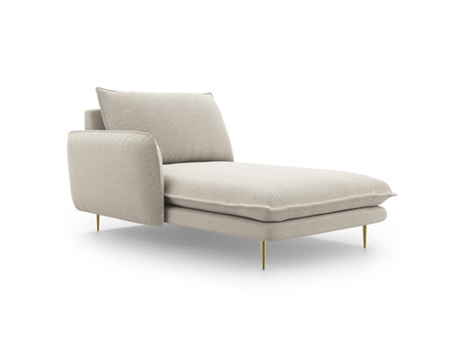 Cosmopolitan Design linker meridiaan Vienna structurele stof, lichtbeige - 170x110x95cm
