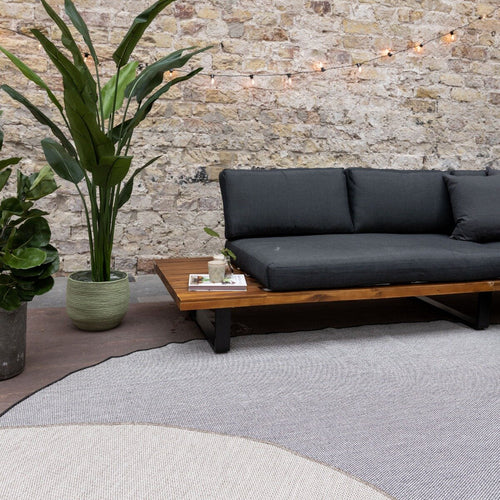 Buitenkleed Ovaal Mono - Zwart/Wit - Dubbelzijdig - EVA Interior - 200 x 290 cm