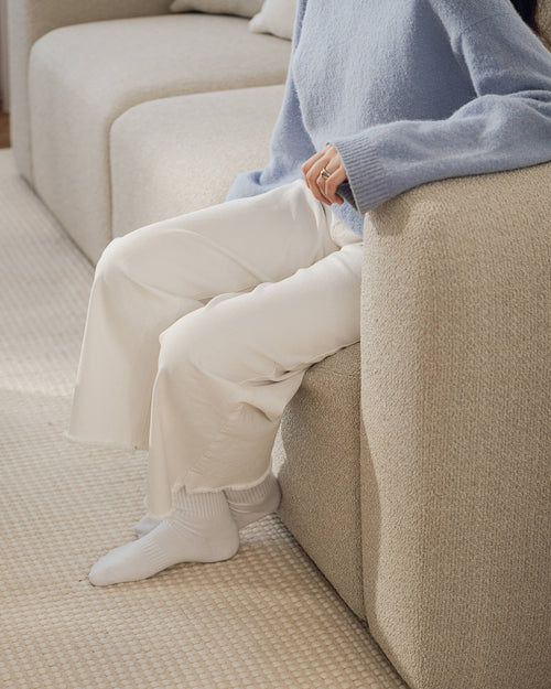 noo.ma Flom 3-zits bank - Desert Beige Bouclé, zacht design
