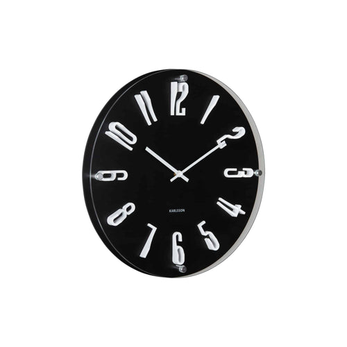 Karlsson wandklok Esencia Elevated - zwart - Ø40cm