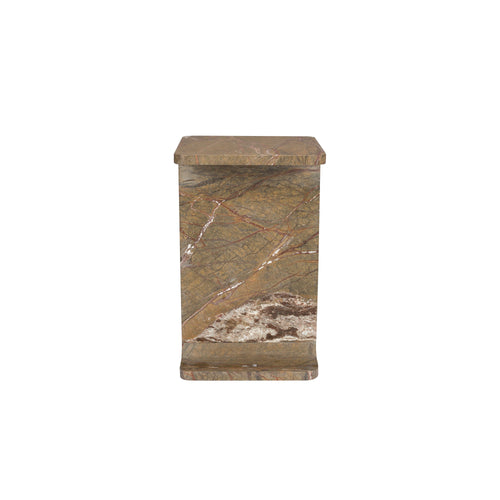 Dutchbone Satpura Bijzettafel Vierkant 31x31 cm Marmer Bruin - vtwonen shop