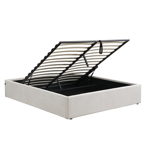 Calicosy - Opbergbed ALIX - beige 204x150x36,50 cm