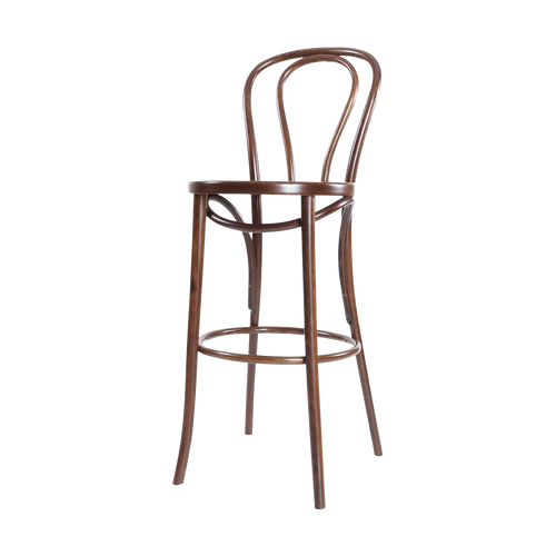 Fameg Vienna Thonet No. 18 houten barkruk walnoot - 75 cm