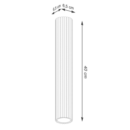 Sollux Lighting Plafondlamp KARBON 30 taupe - 6,5x6,5x30cm