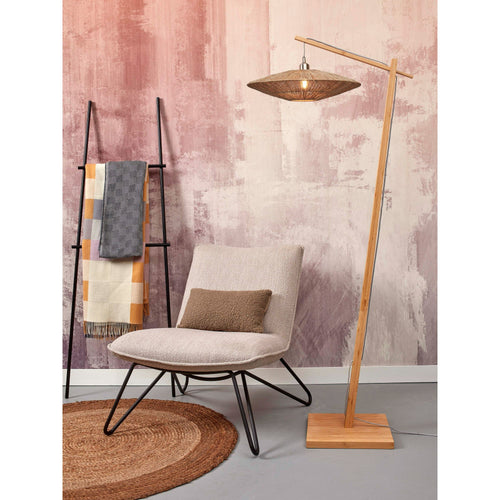 GOOD&MOJO vloerlamp Iguazu - bruin - Ø55cm - vtwonen shop
