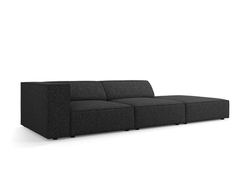 Cosmopolitan Design Rechte bank Arendal 4-zits, chenille, zwart - 102x262x70cm