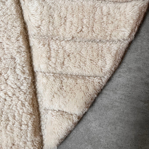 Malagoon vloerkleed Oval funky - creme wit - 157x238cm 100% wol