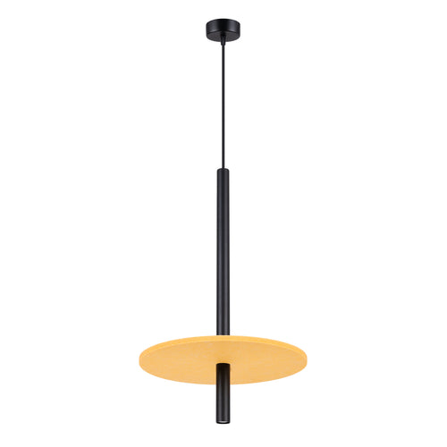Sollux Lighting Hanglamp FELTRO 1 zwart/geel - 30x30x126cm