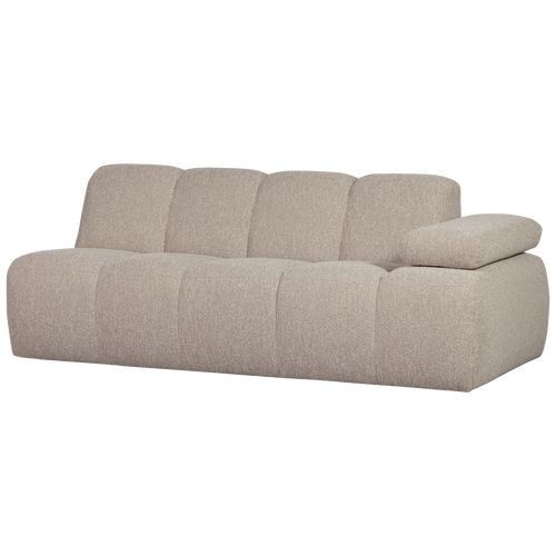 WOOOD 2-zits bank met arm rechts Mojo - Bouclé - Beige - 74x200x97 cm - vtwonen shop