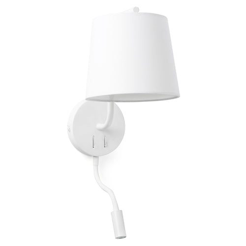 Faro - LED 1 Light Indoor Wandlamp Leeslamp Wit, E27