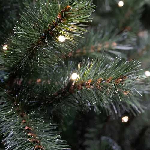 Triumph Tree Forest Frosted Kunstkerstboom met Verlichting - Kunstboom H60 x D46 cm - Kunst Kerstboom in Jute Zak -  48 LED's - Groen