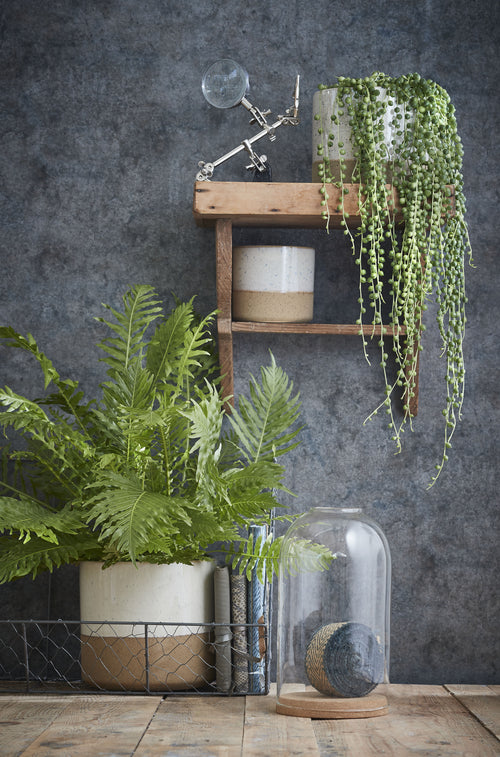 Mica Decorations Lago Bloempot - H17 x Ø18 cm - Wit