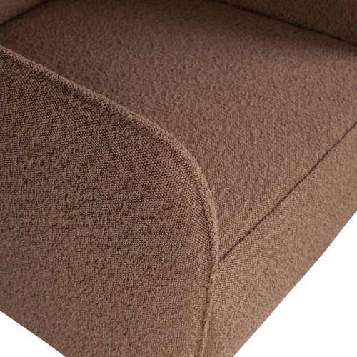 WOOOD fauteuil met arm Statement - Polyester - Nougat - 77x72x93