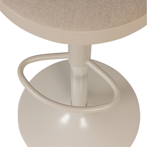 WOOOD barstoel in hoogte verstelbaar Mevo - Chenille - Zand - 82x42x42