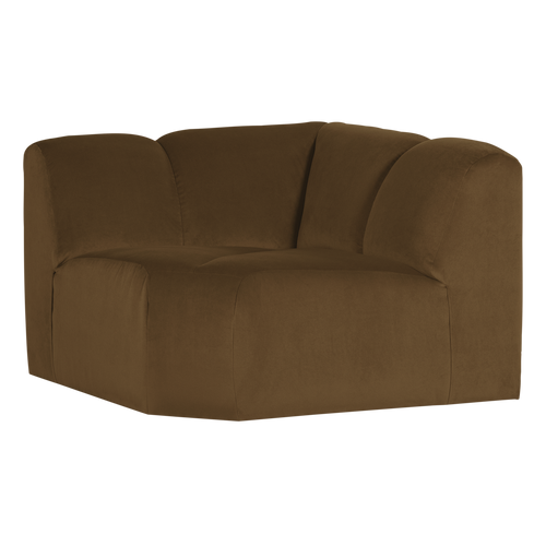 WOOOD hoekelement recht Mojo - Velvet - Honinggeel - 74x105x105