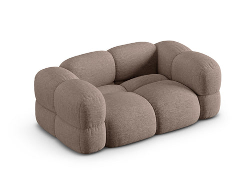 Cosmopolitan Design Bank Loretto 2-zits, structurele stof cappuccino - 100x180x68cm