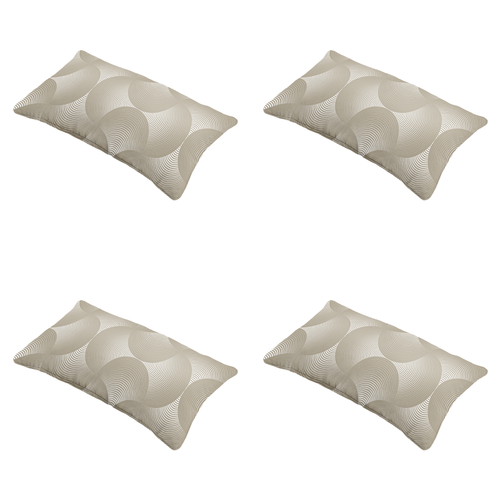 Madison sierkussen Napels - taupe - 30x50x10cm - set van 4