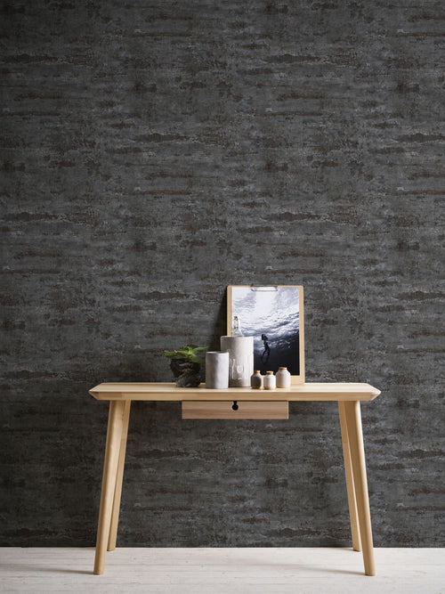 A.S. Création behang steen antraciet grijs - 53 cm x 10.05 m - AS-374154 - vtwonen shop