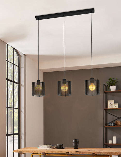EGLO hanglamp Segovia - e27 - 88 cm - zwart - hout - vtwonen shop