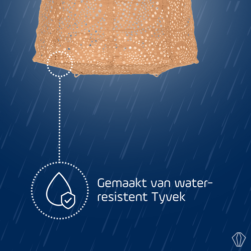 Lumiz solar lampion paisley lamp - 20 cm - abrikoos