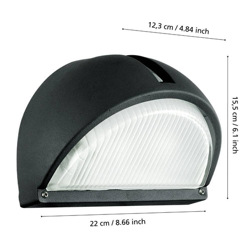 EGLO wandlamp buiten Onja - e27 - 22 cm - zwart - vtwonen shop