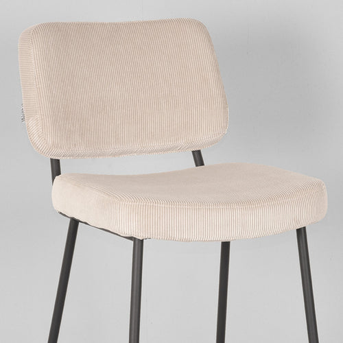 LABEL51 Barkruk Noah - Naturel Ribcord - Zithoogte 78cm - Set van 2 - vtwonen shop