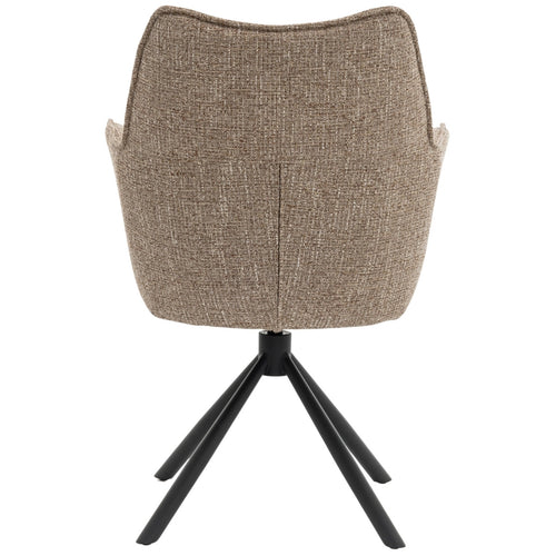 DÉJA Living Eetkamerstoel Zayn - Taupe/Zwart - Draaibaar - Set van 2 - vtwonen shop