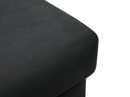 Cosmopolitan Design Poef Kyoto flueel, donkergrijs - 70x70x45cm