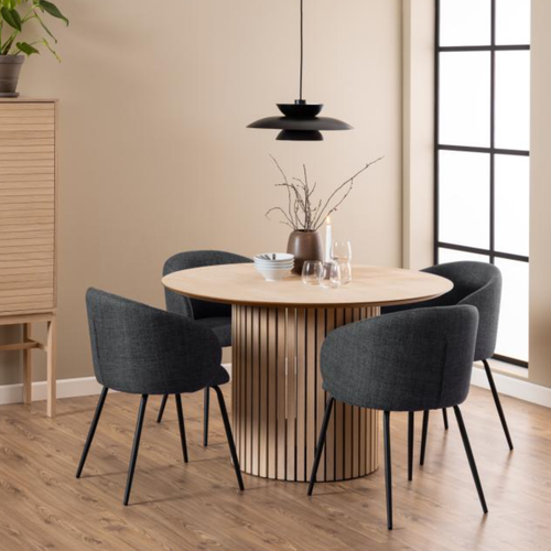 Rebellenclub Eetkamertafel Nampa - ø120 cm - Licht Eiken - vtwonen shop
