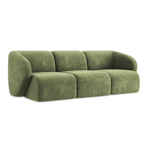 LaMiaSofa 3-zits bank Cervo - chenille stof - groente - 244x94x75