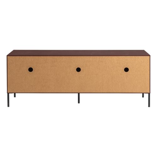 WOOOD tv meubel 150 cm New Gravure - Grenen - Bordeauxrood
