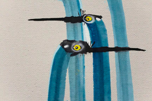 Canvas 60x40 Afdruk Kraanvogel