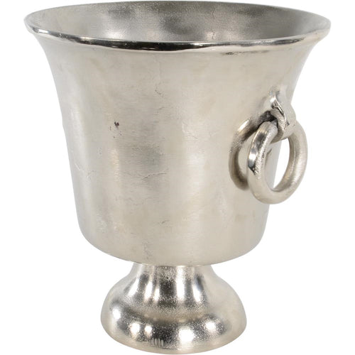 Lesli Living wijnkoeler Brush - zilver - Ø25x27cm