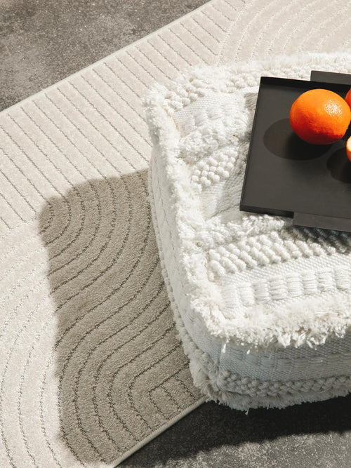 benuta binnen- en buitenloper Mars - crème - 80x240 cm