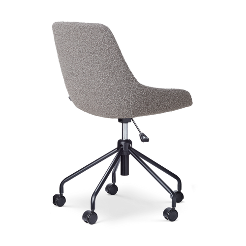 Nolon Nout-Isa Bureaustoel Bouclé Taupe - Stof - Zwart Onderstel