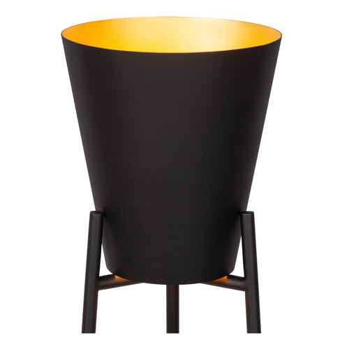 Atmooz vloerlamp Xavier - zwart-goud - Ø 33 x H 150 cm - E27