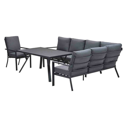 Garden Impressions lounge dining set Senja mystic grey - 4-delig - rechts incl stoel - vtwonen shop