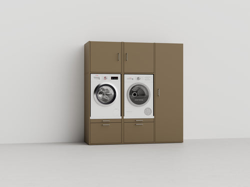 Wastoren® wasmachinekast - Kastenwand 1.1-DT - taupe - 194 x 207 x 65 cm