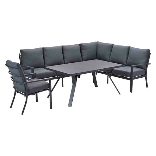 Garden Impressions lounge dining set Senja mystic grey - 4-delig - rechts incl stoel - vtwonen shop