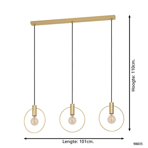 EGLO hanglamp Manizales - e27 - 101 cm - goud