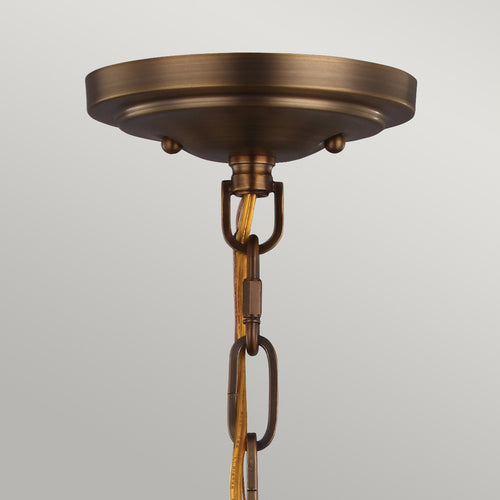 Elstead Cadence - 2-lichts koepel-plafondlamp antiek messing, zwart, E27