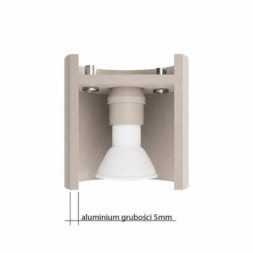 Sollux Lighting Plafondlamp ORBIS 1 taupe - 10x10x10cm