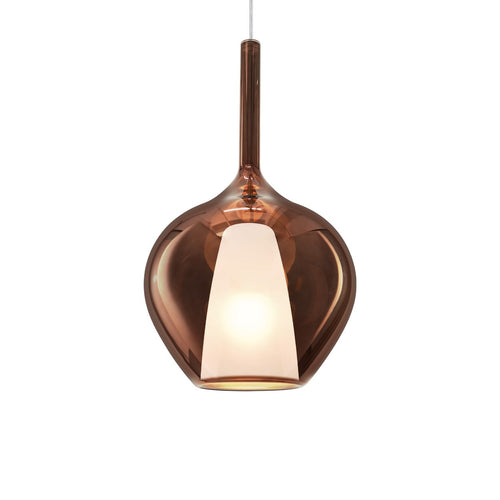 Ideal Lux KALIQUE 28 cm koepelvormige hanglamp voor plafond, koperkleurig, 1x E27 fitting