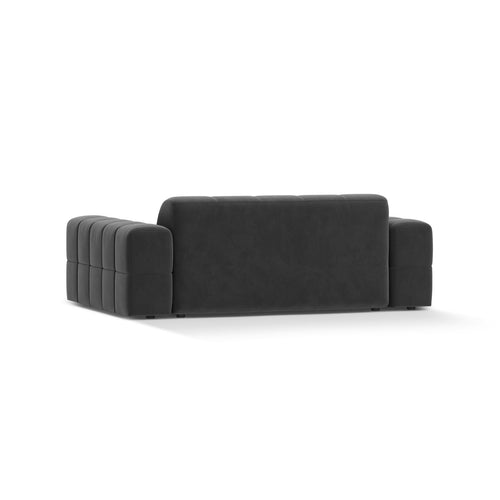 Cosmopolitan Design - Bank Chicago 2-zits, flueel grijs - 102x178x78cm