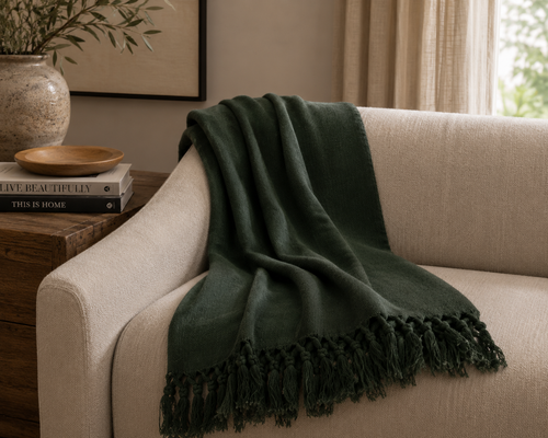 Originalhome Multifunctioneel kleed  Donker Groen - 210x100 cm