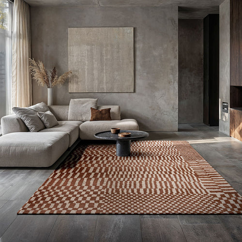 Louis De Poortere binnen & buiten machinewasbaar vloerkleed Structures Berber van 70% gerecycled PET - rood - 170x235cm