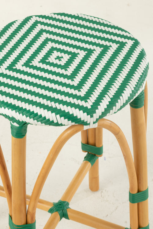 J-Line barkruk Live - rotan/kunststof - naturel/groen - vtwonen shop