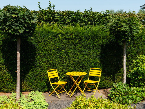 MaximaVida inklapbare ronde bistroset Max okergeel 70 cm- extra zware uitvoering - vtwonen shop