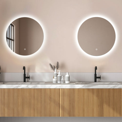 LOMAZOO badkamerspiegel Atlanta - met LED verlichting - rond - 70 cm