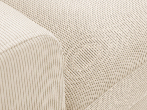 Cosmopolitan Design Converteerbare hoekbank rechts met opbergdoos Kyoto 4-zits, ribfluwelen, beige - 145x241x88cm